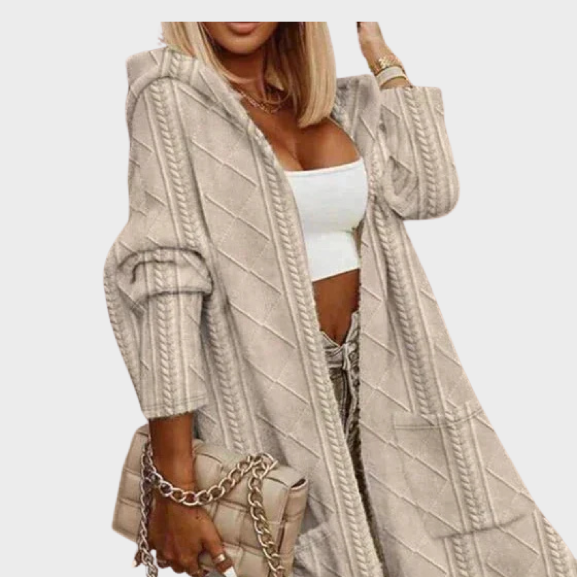 Isabella | Luxurious Long Hooded Cardigan
