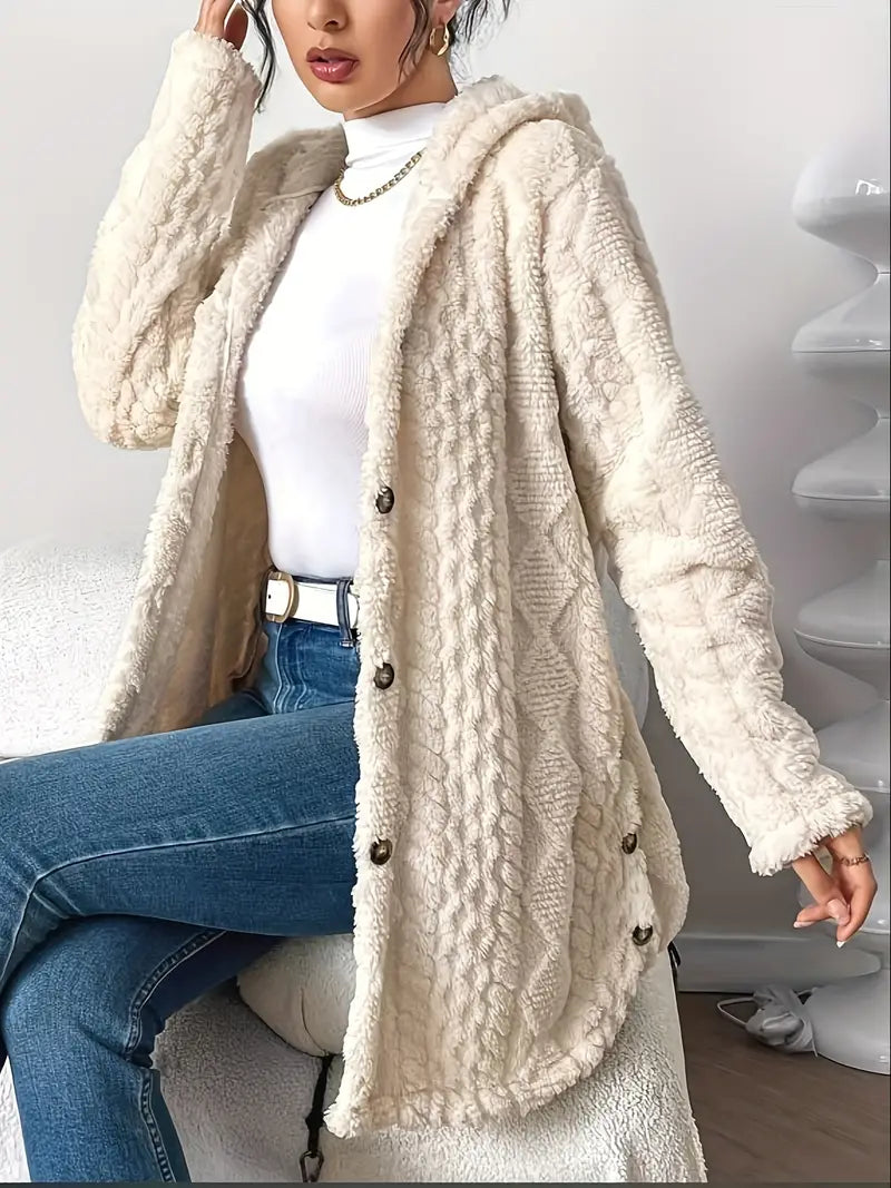 Marianne - Plush Hooded Cardigan