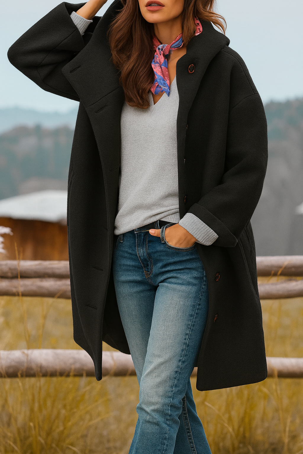 Freja – everyday coat, mid-length and cozy