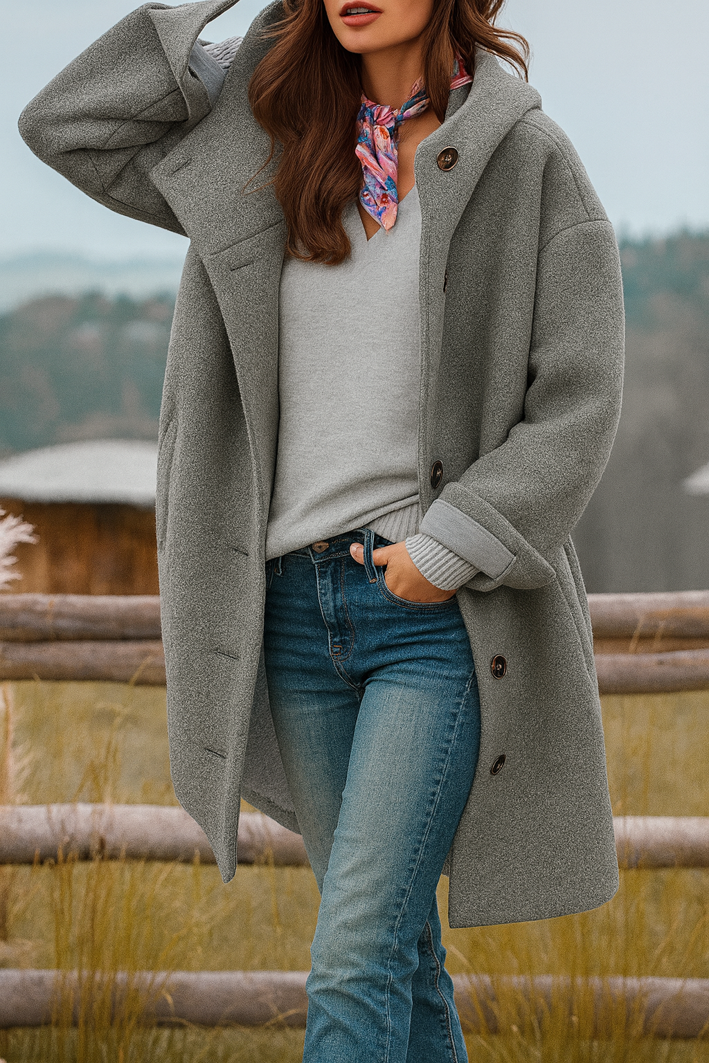 Freja – everyday coat, mid-length and cozy