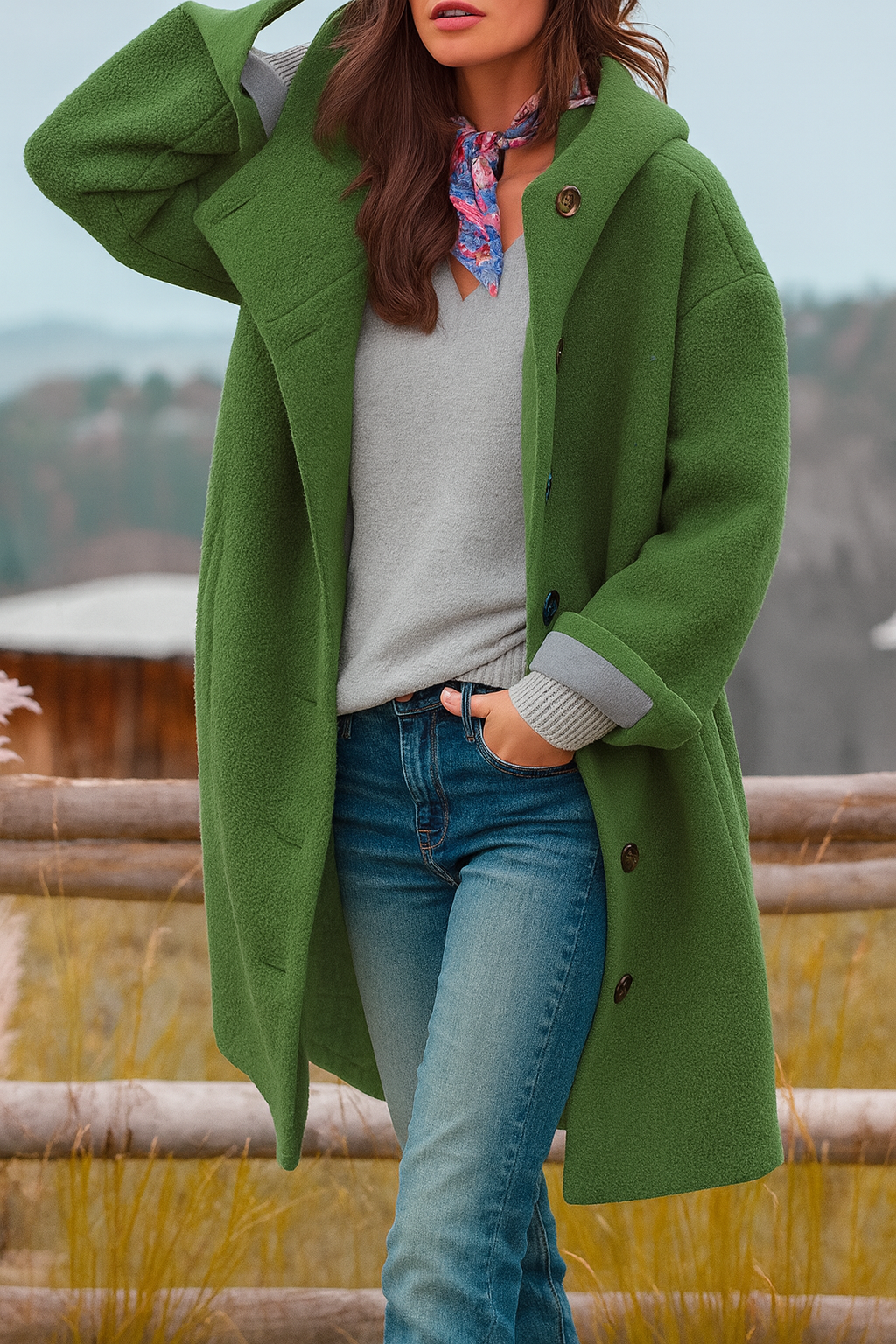 Freja – everyday coat, mid-length and cozy