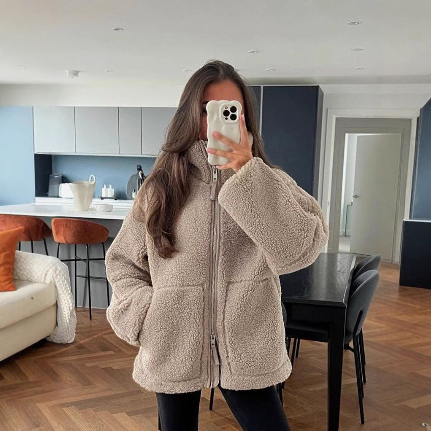 Ines | soft oversized teddy jacket