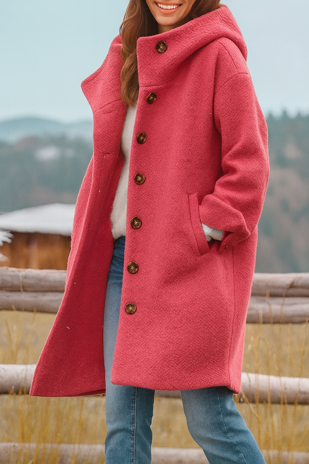 Freja – everyday coat, mid-length and cozy