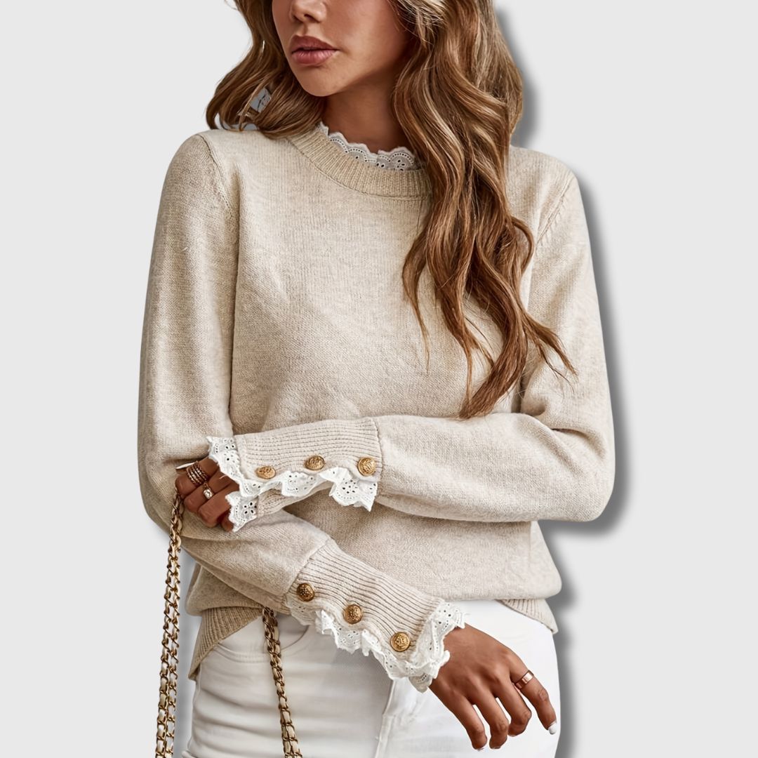Sofie | Lace-Trimmed Sweater