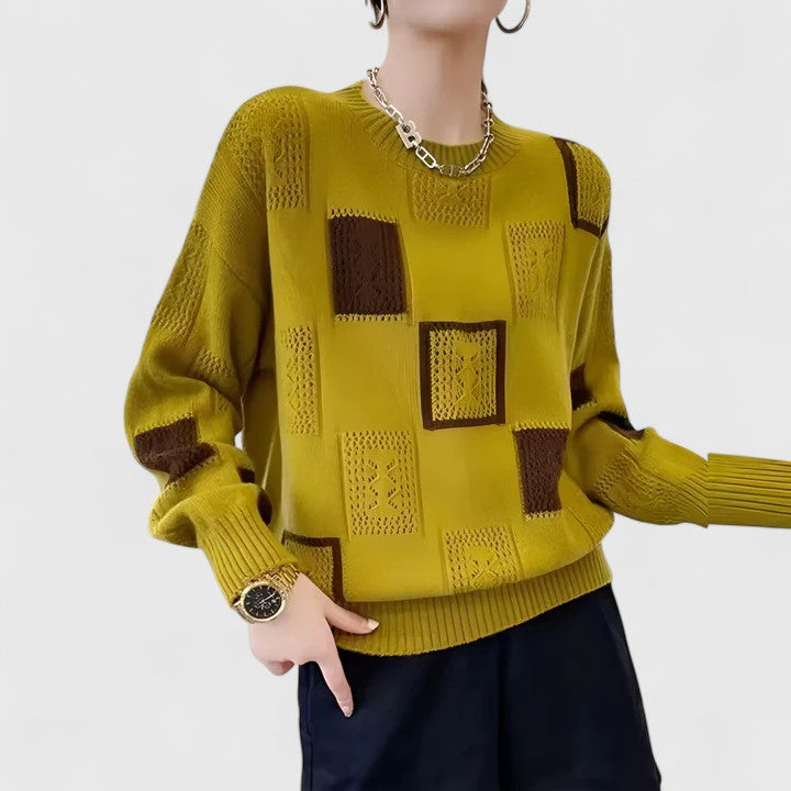Amber | Elegant Abstract Sweater