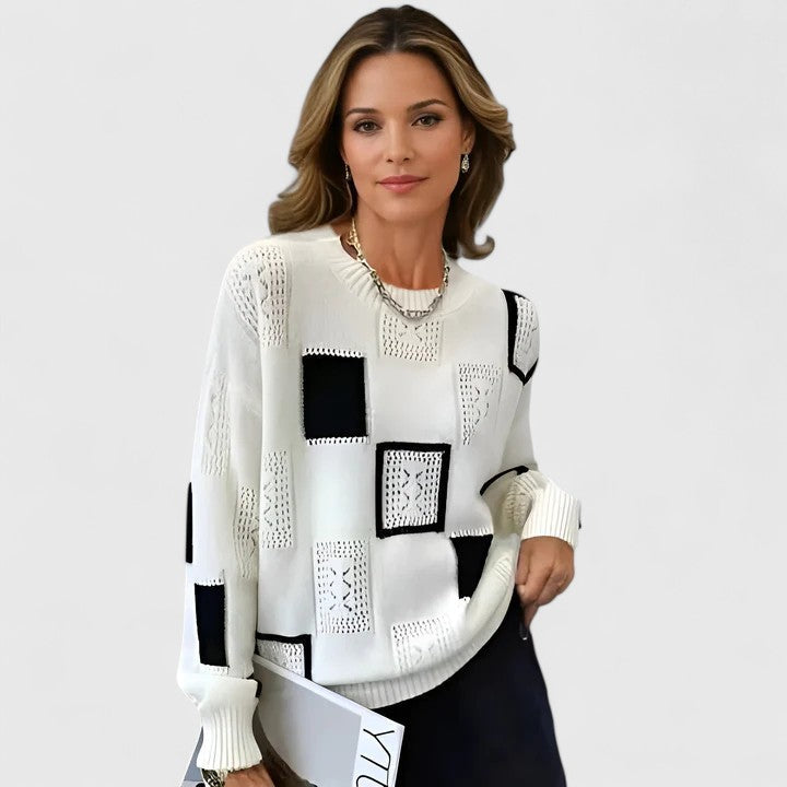 Amber | Elegant Abstract Sweater