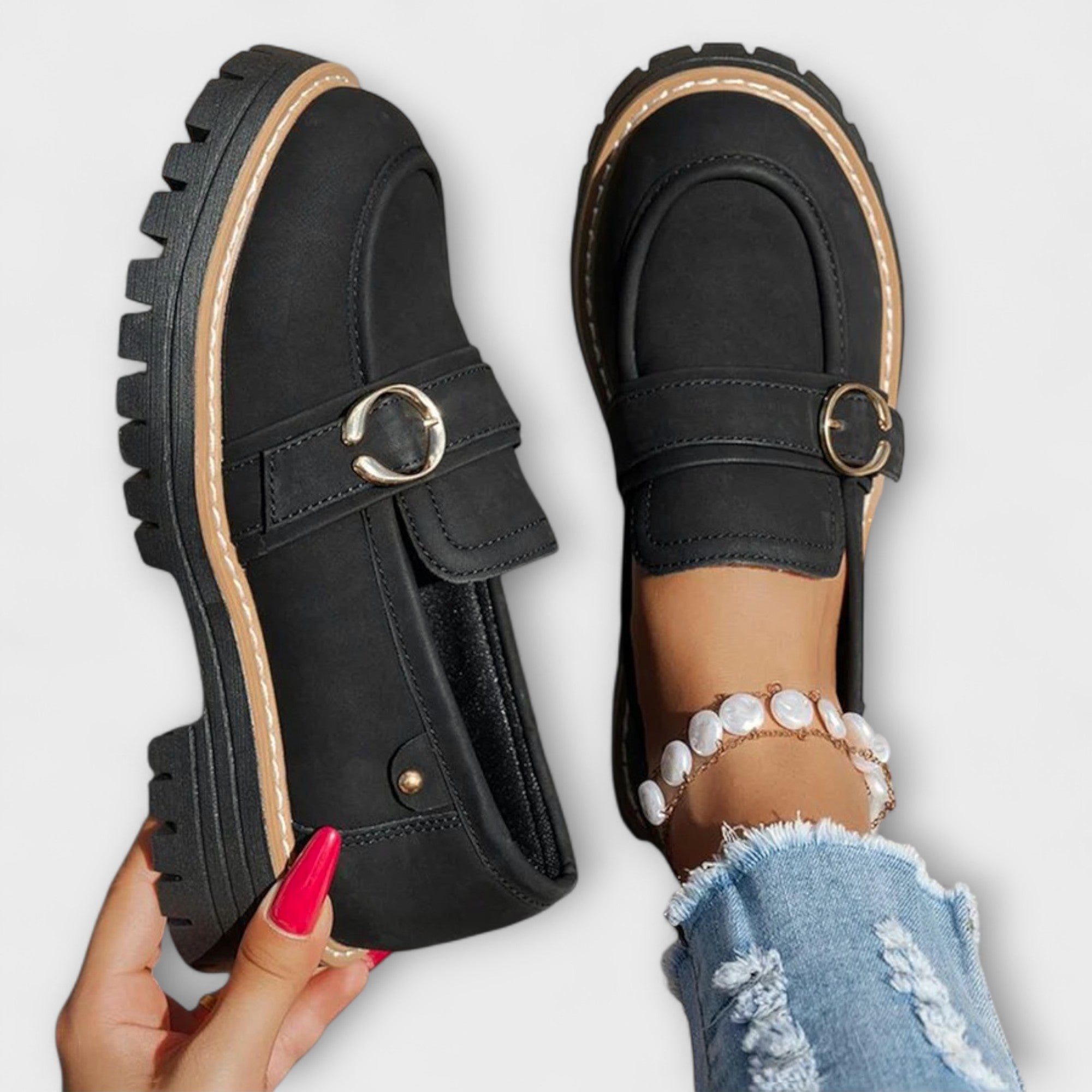 Sophia - Rounded Toe Casual Loafers