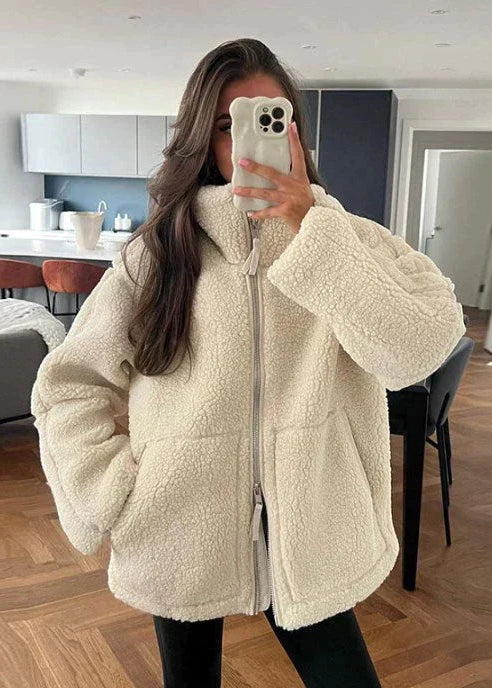 Ines | soft oversized teddy jacket