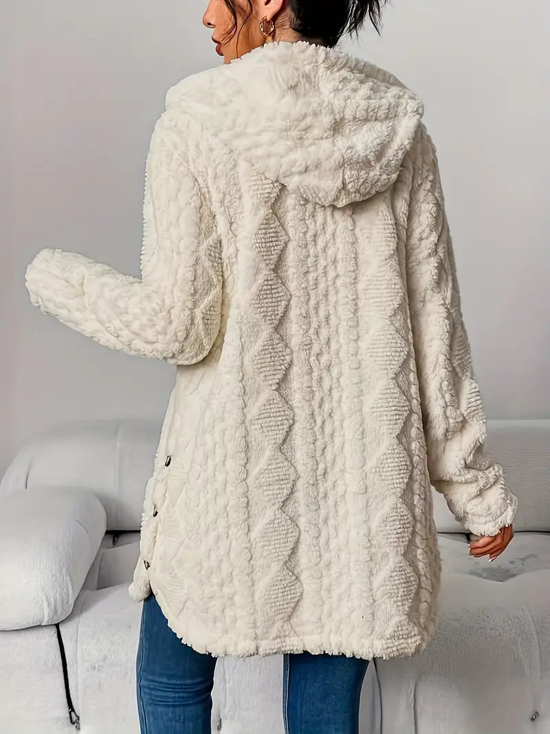 Marianne - Plush Hooded Cardigan