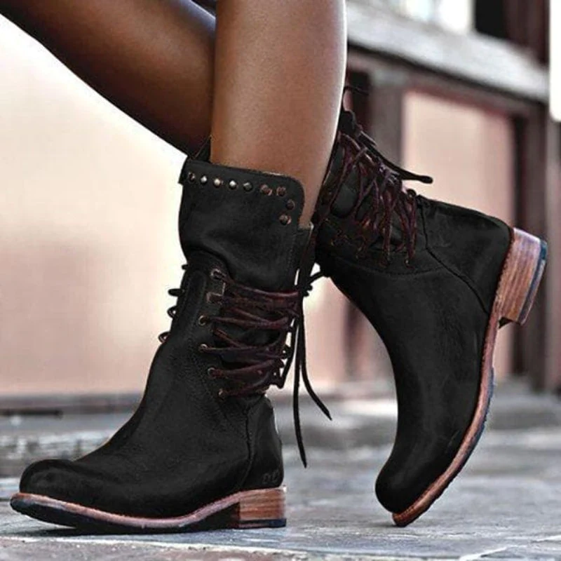 Camille – Timeless Lace-Up Ankle Boots