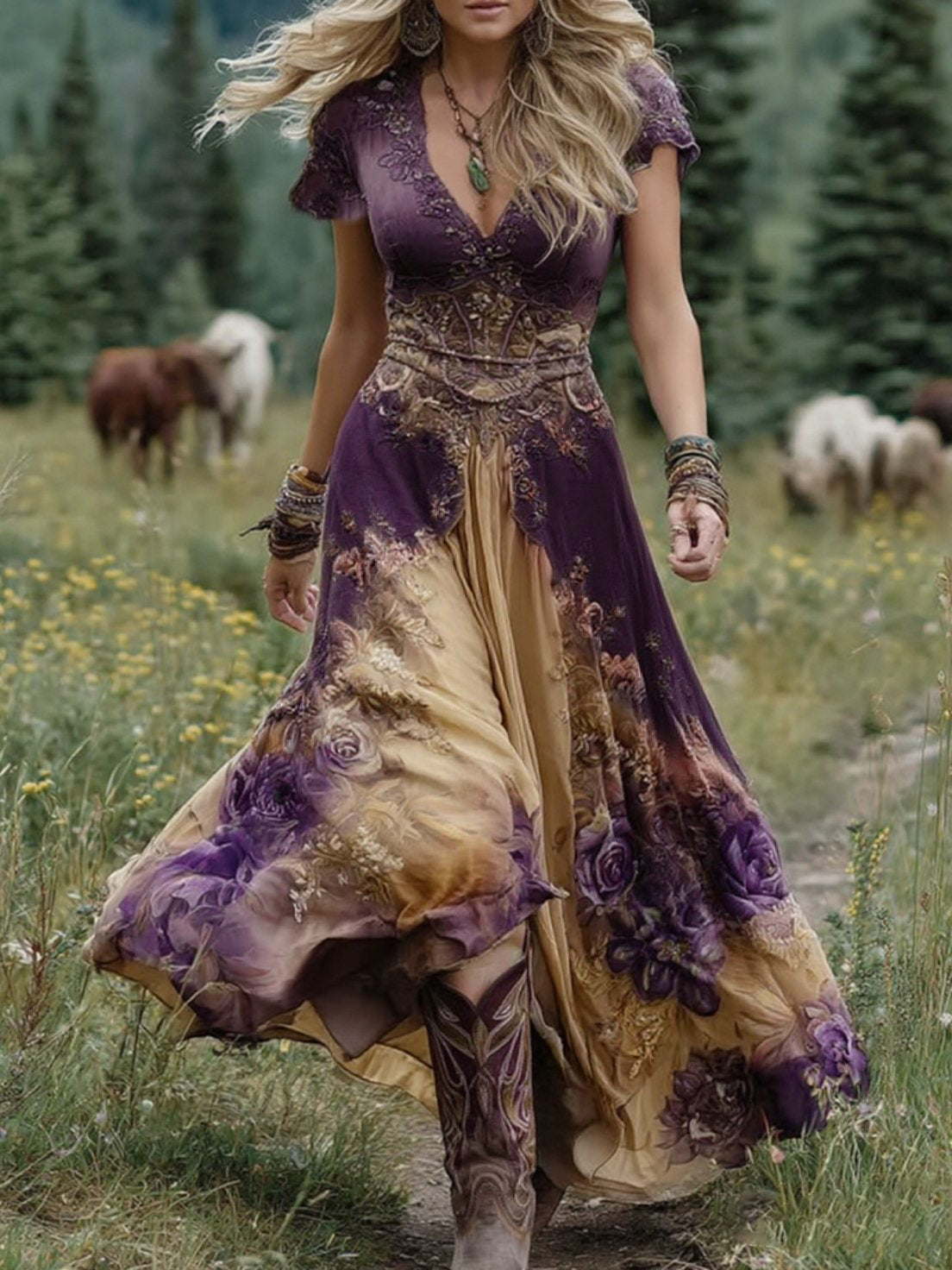 Ava | Graceful Floral Maxi Dress