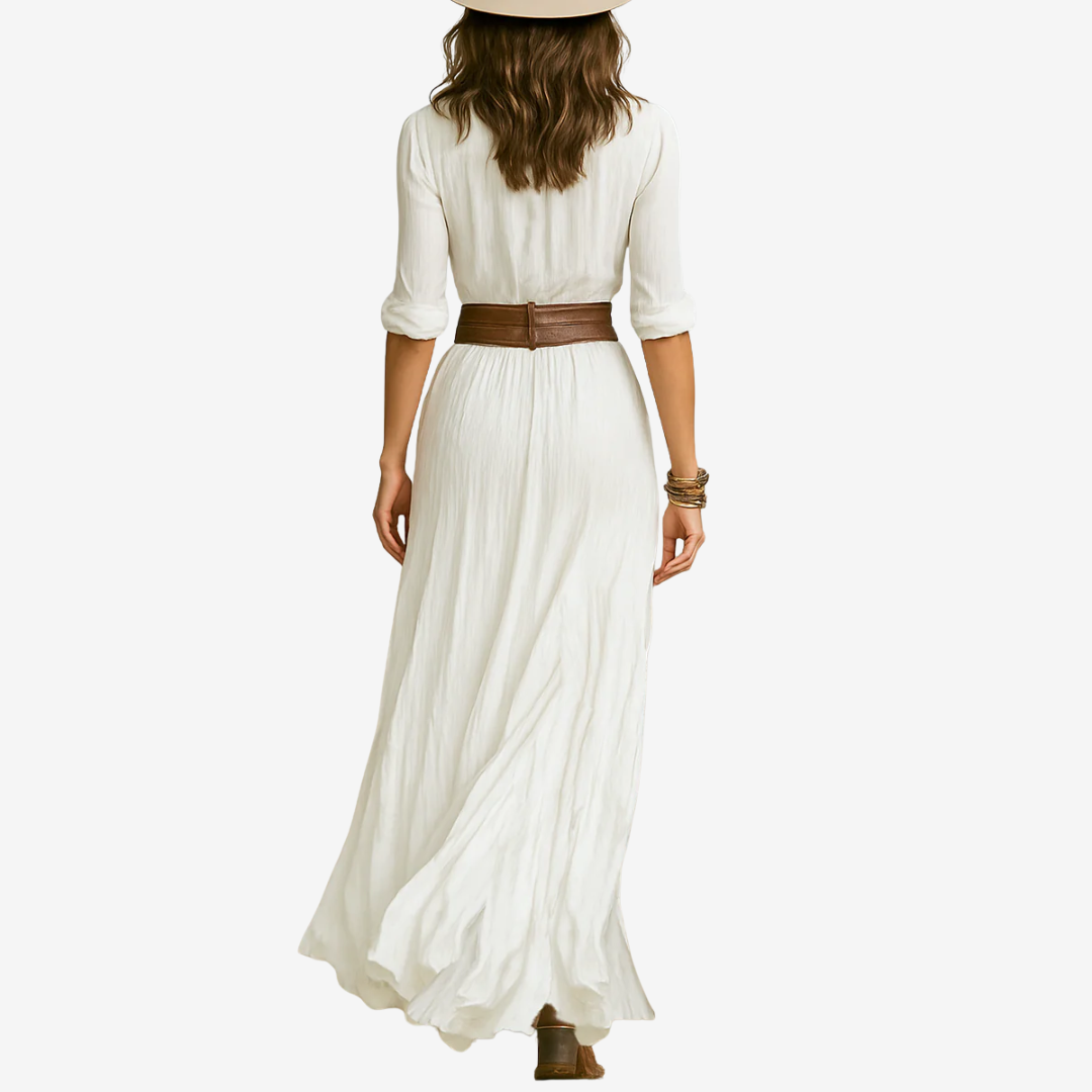 Eve | Maxi Belted Fluid Dress