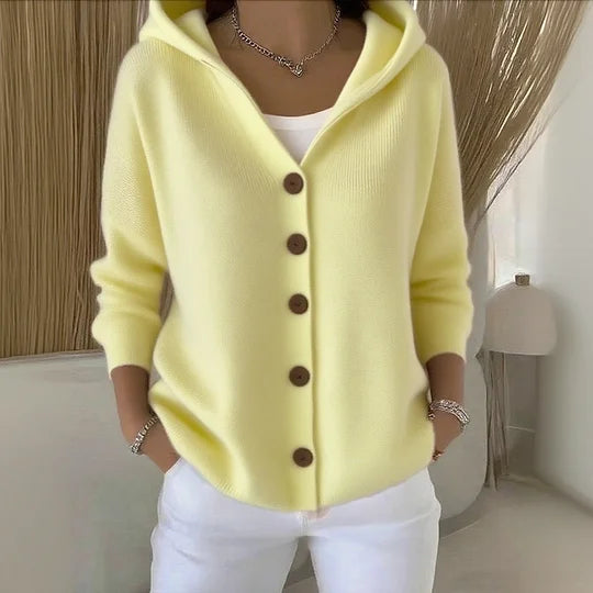 Philomène – Soft Cotton Hooded Cardigan