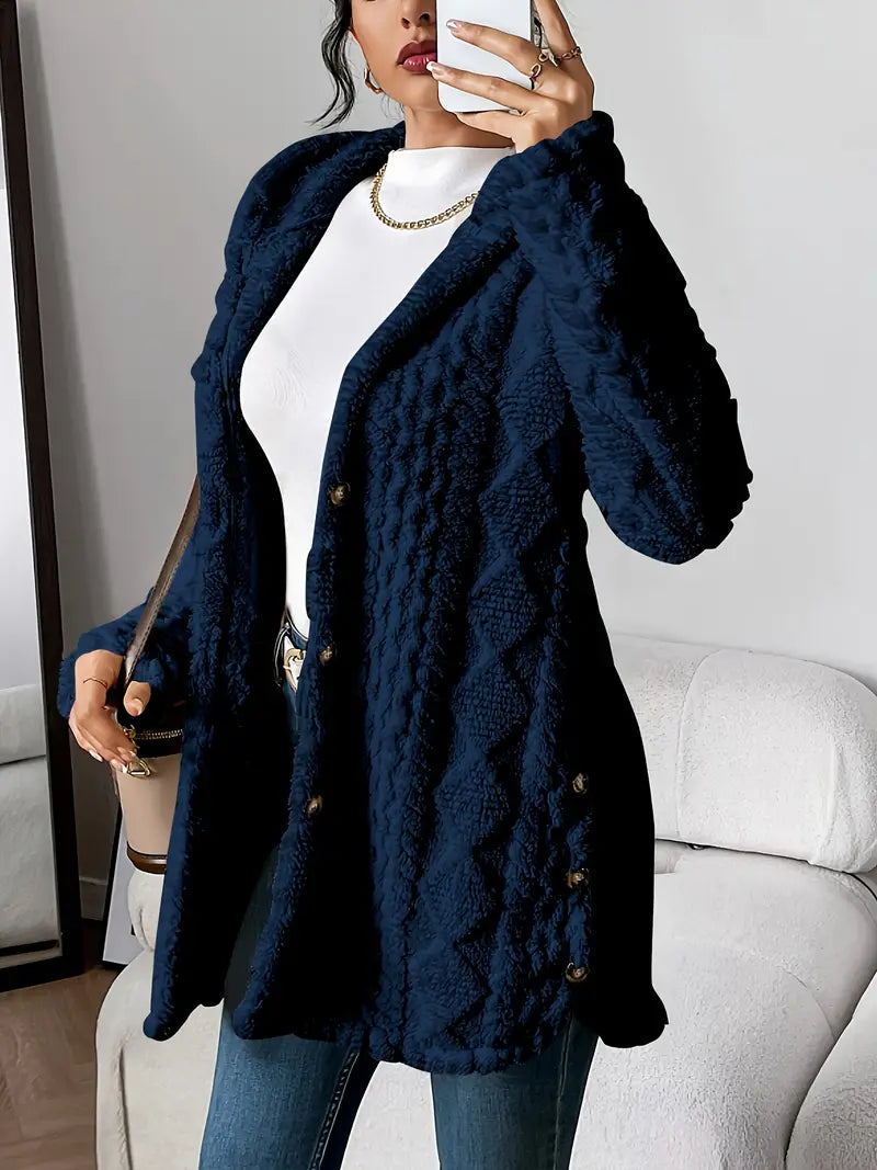 Marianne - Plush Hooded Cardigan