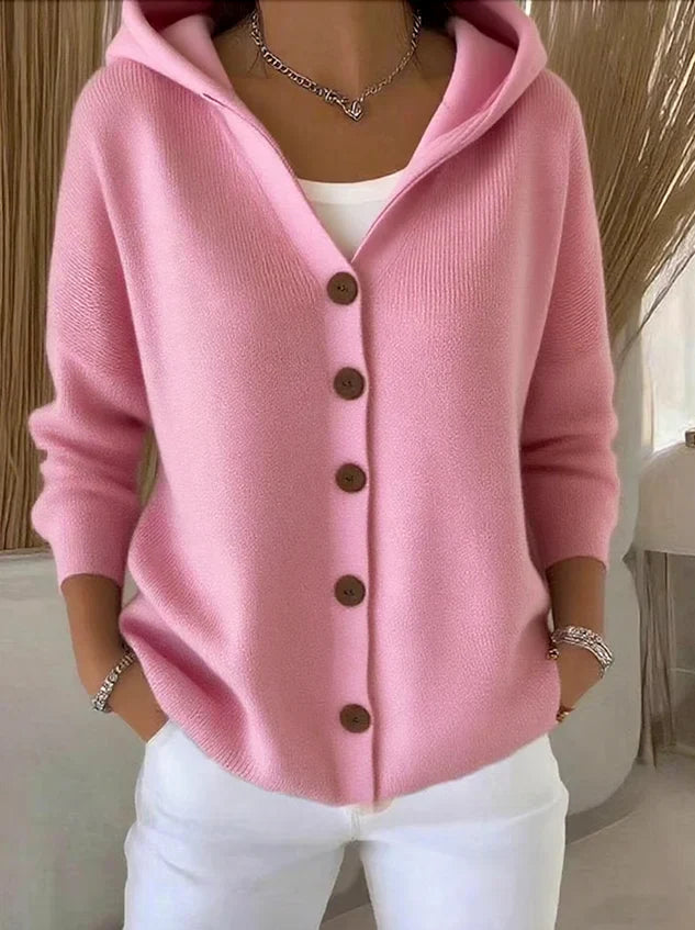 Philomène – Soft Cotton Hooded Cardigan