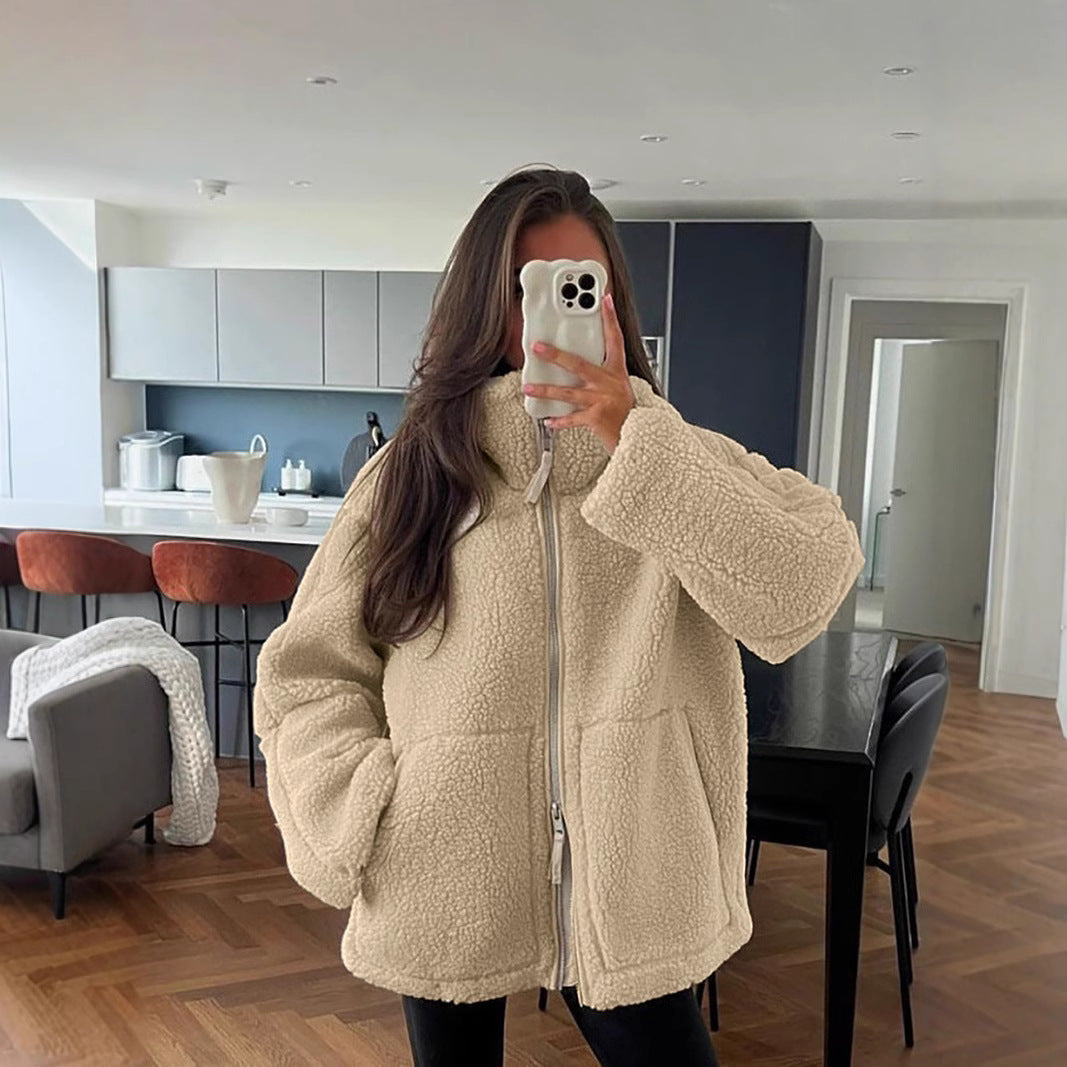 Ines | soft oversized teddy jacket