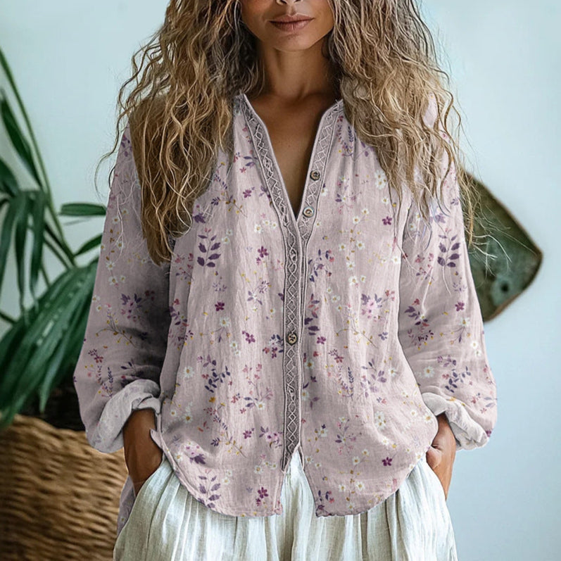 Lillian - Vintage Leaf Blouse