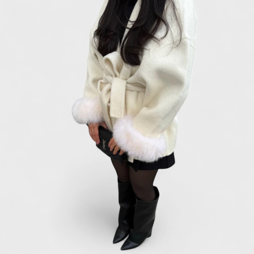 Leah | Timeless Coat with Luxe Fur