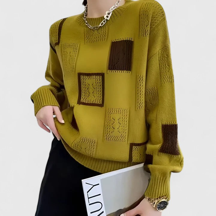 Amber | Elegant Abstract Sweater