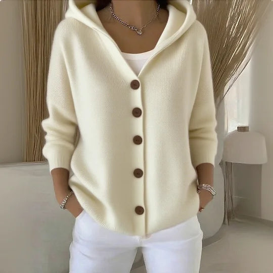 Philomène – Soft Cotton Hooded Cardigan