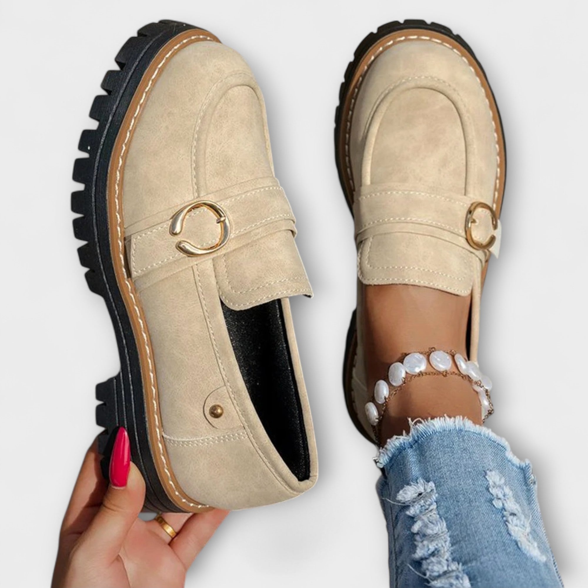 Sophia - Rounded Toe Casual Loafers