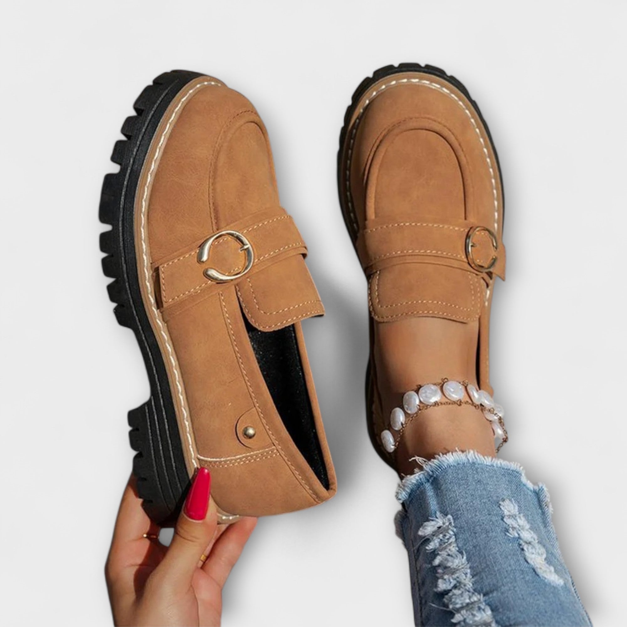 Sophia - Rounded Toe Casual Loafers