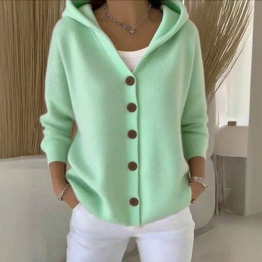 Philomène – Soft Cotton Hooded Cardigan